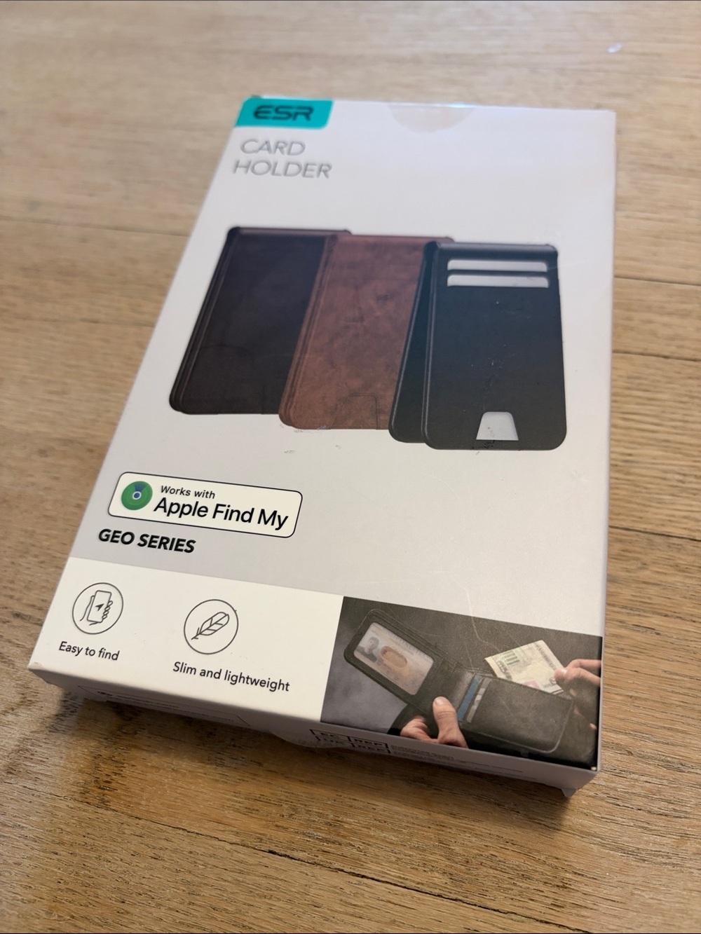 ESR | Geo Series Card Holder RFID Blocking  - Brown Aged Leather